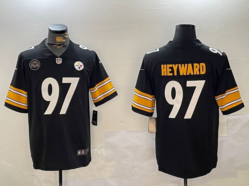 Men Pittsburgh Steelers #97 Heyward Black 2024 Nike Limited NFL Jersey style 6->pittsburgh steelers->NFL Jersey